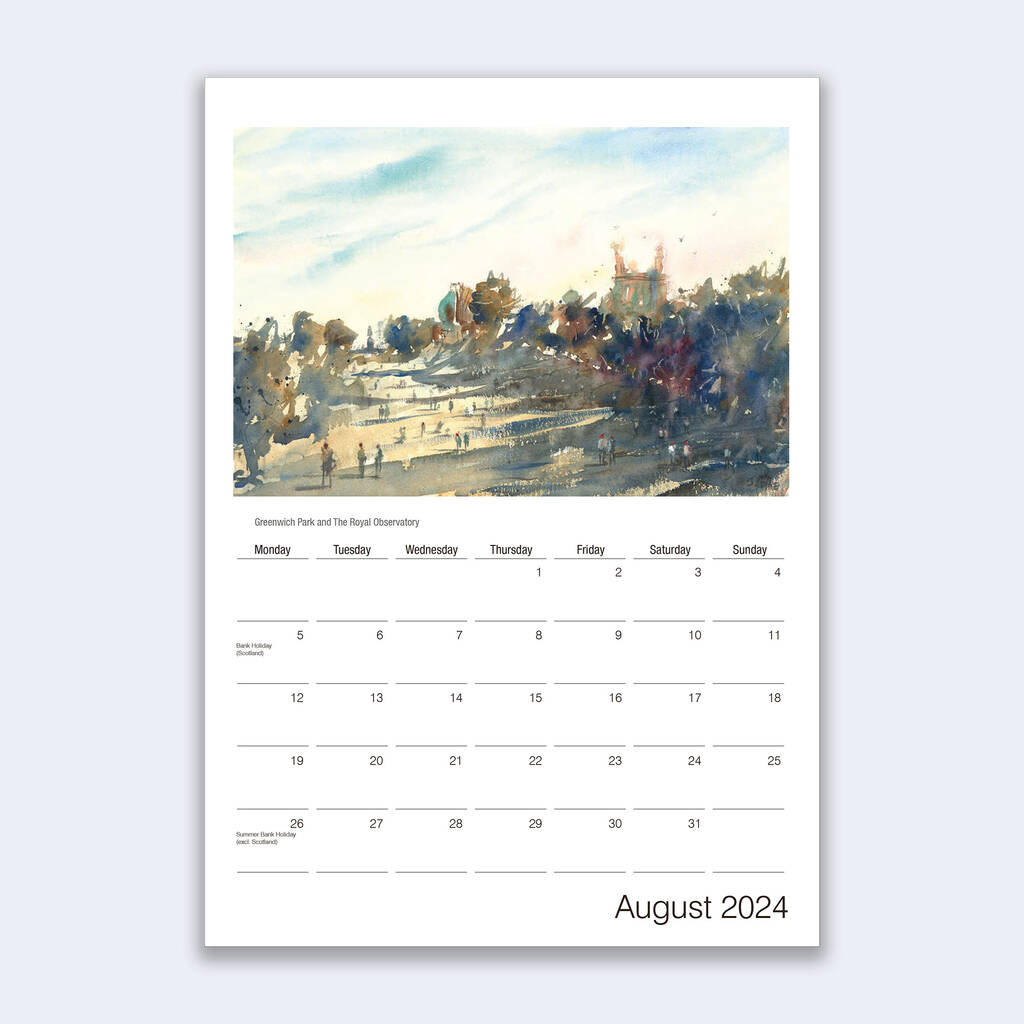 London Calendar 2024 By James Hollis Art