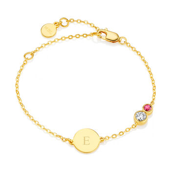 Mother And Daughter 18ct Gold Plated Gemstone Bracelet – Personalised Gemstone Keepsake, 2 of 4