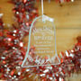 Personalised Glass Bauble Bell Shaped Festive Design, thumbnail 1 of 2