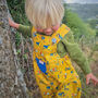 Reversible Baby Kids Construction Dungarees, thumbnail 3 of 7