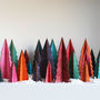Christmas Tree Set In Coloured Wood, thumbnail 3 of 5