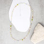 Blossom 16 Inch Beaded Pastel And Gold Coloured Necklace, thumbnail 3 of 4