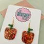 Bell Pepper Glitter Resin Earrings, thumbnail 2 of 11
