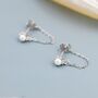 Sterling Silver Pearl And Chain Earrings, thumbnail 5 of 12