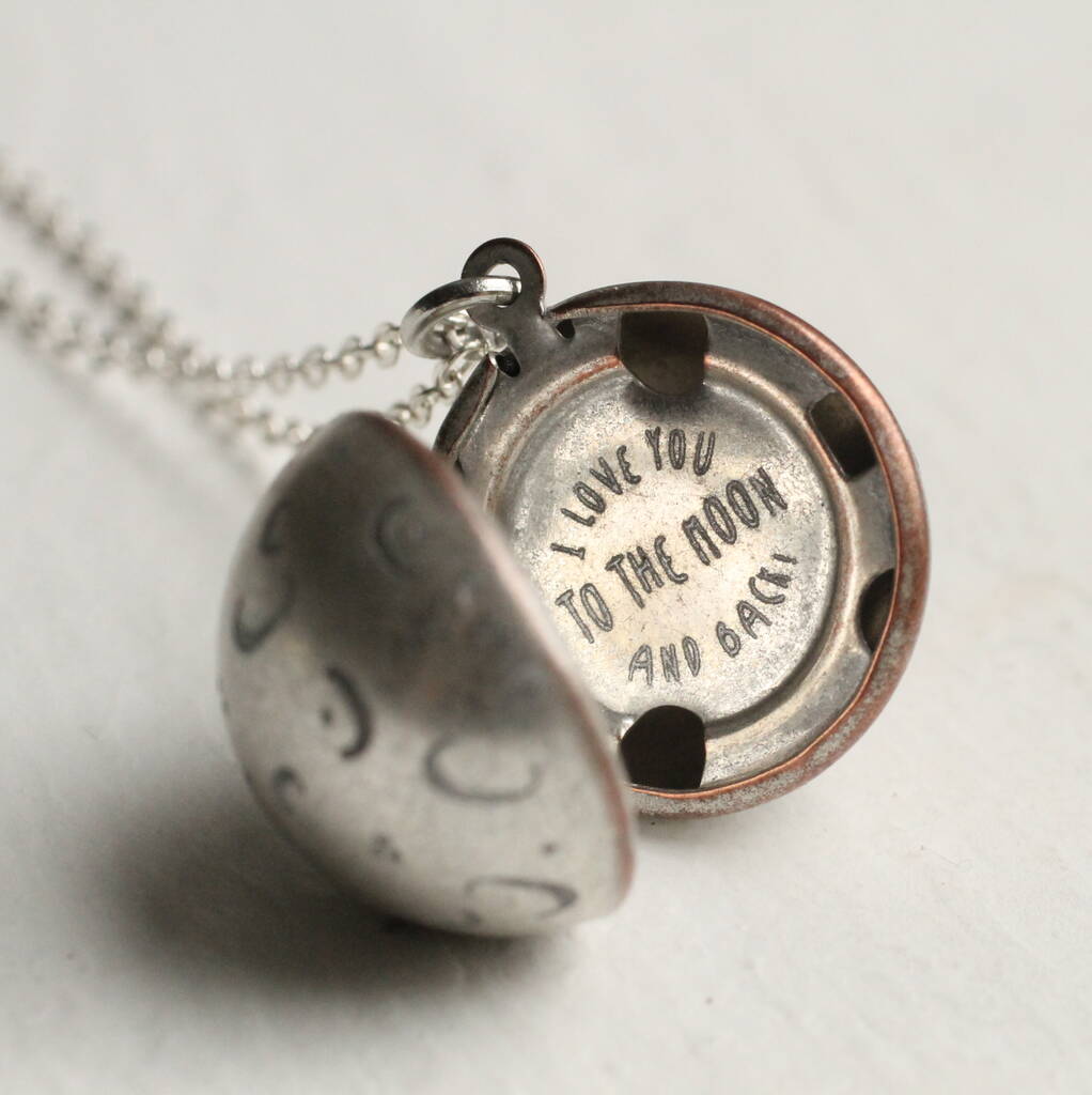Love You To The Moon And Back Personalised Locket, 1 of 7