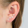Stars Spiral Climber Silver Earrings, thumbnail 1 of 3
