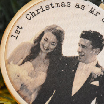 1st Christmas As Mr And Mrs Personalised Decoration, 3 of 5