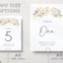 Pink And White Rose Table Numbers, thumbnail 3 of 4