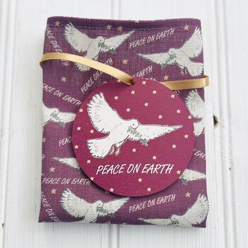 'Peace On Earth Wooden Christmas Decoration, 2 of 3