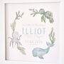 Personalised Under The Sea Baby Birth Details Print, thumbnail 2 of 5