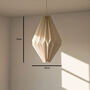 Origami Hex Paper Pendant Shade, thumbnail 2 of 5