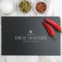 Personalised 'King Of The Kitchen' Slate Serving Board, thumbnail 1 of 7