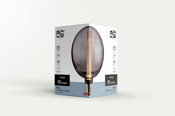 Vintlux Rainn 125mm Globe Xl Smoke Dimmable LED Bulb, 3 of 5
