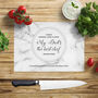 Custom My Dad's The Best Chef! Glass Chopping Board 20cm X 28.5cm, thumbnail 1 of 4