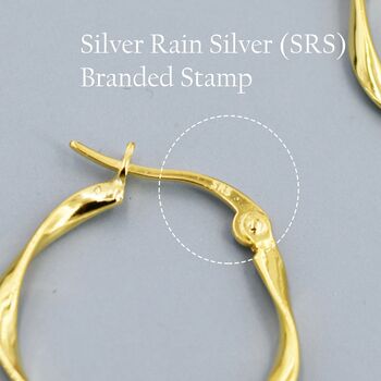 Large Mobius Hoop Earrings In Sterling Silver, 8 of 12