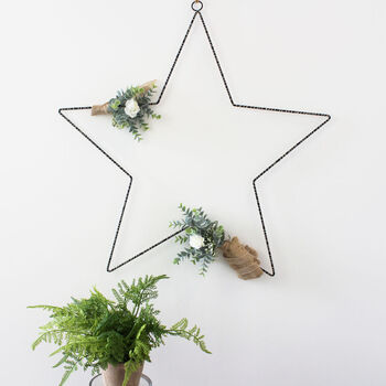 Pre Lit Star With Hand Tied Eucalyptus Bunches, 2 of 5