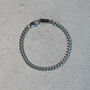 Cuban 5mm Men's Bracelet | Silver Stainless Steel / Rhodium Coating, thumbnail 5 of 5