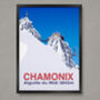 Chamonix Ski Poster, thumbnail 1 of 6