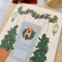 Festive Door Holiday Christmas Card, thumbnail 2 of 2