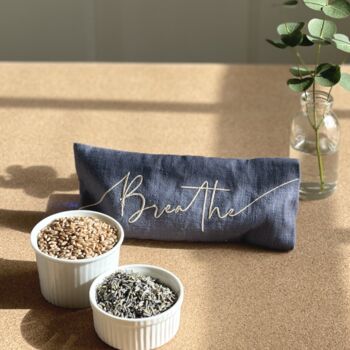 Breathe Embroidered Lavender Eye Pillow, 6 of 12