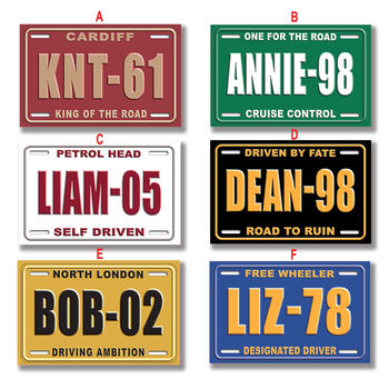 American Style Personalised Number Plate Keyring, 7 of 7