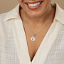 Engraved Sterling Silver Aquarius Zodiac Necklace, thumbnail 3 of 9