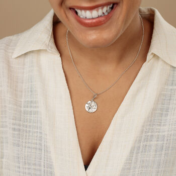 Engraved Sterling Silver Aquarius Zodiac Necklace, 3 of 9