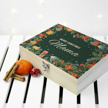 Personalised Floral Christmas Tea Box, 2 of 6
