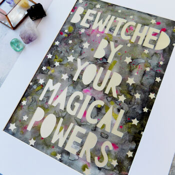 'Bewitched By Your Magical Powers' Halloween Print, 3 of 4