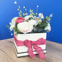 Personalised Flower Hat Box Pink And White, thumbnail 1 of 7