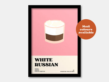 White Russian Cocktail Print, 5 of 7