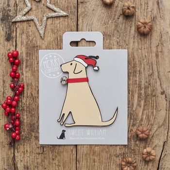 Yellow Labrador Dog Christmas Decoration Personalisation Available, 2 of 4