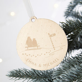 Couple's Christmas Bauble Personalised, 2 of 3