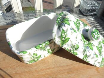 Lidded Butterdish In Lily Of The Valley Chintz Design, 7 of 8