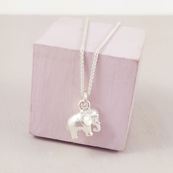 Elephant Solid Silver Charm Pendant, 4 of 7