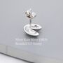 Fortune Cookie Stud Earrings In Sterling Silver, thumbnail 8 of 12