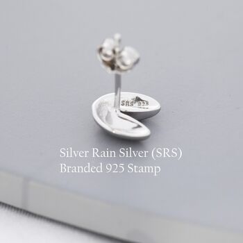 Fortune Cookie Stud Earrings In Sterling Silver, 8 of 12
