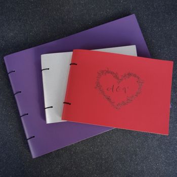 Personalised Love Heart Leather Scrapbook Album, 6 of 10