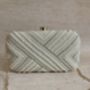 Pearl Cream Rectangular Handcrafted Clutch Bag, thumbnail 8 of 10