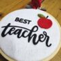 Best Teacher Embroidery Hoop Gift, thumbnail 2 of 2