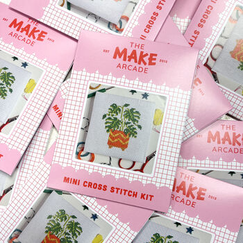 'Monstera' Mini Cross Stitch Kit, 3 of 3