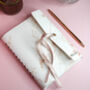 Personalised Vegan Leather Notebook | Marble Pink, thumbnail 2 of 3