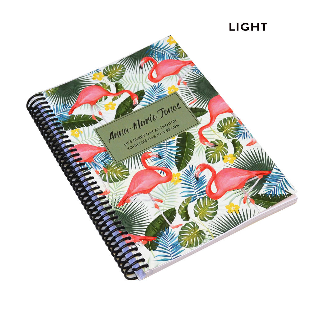 Personalised Combined Flamingo Diary And Notebook By From You To Me 