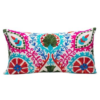 Dahlia Bouquet Silk Double Sided Cushion, 4 of 4