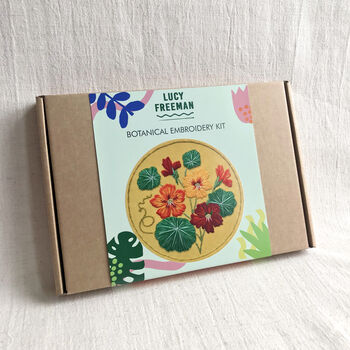 Nasturtium Floral Embroidery Kit, 8 of 8