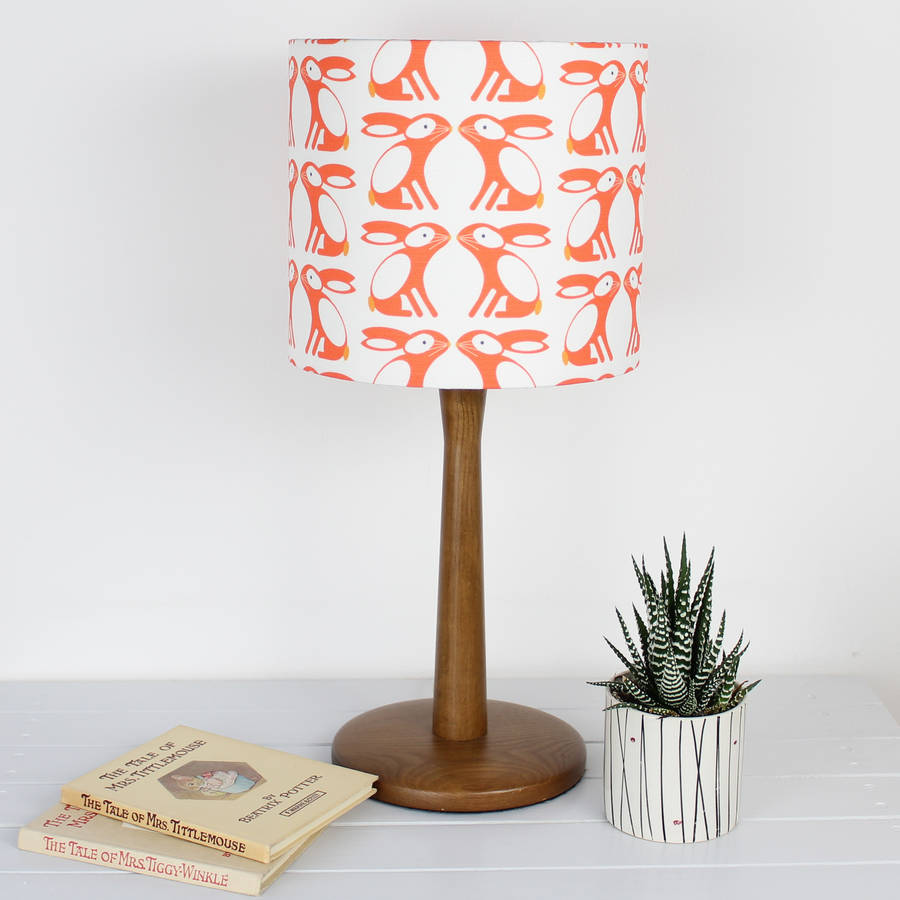 Bunny Pattern Drum Lampshade By Louise Brainwood Bunny Pattern Drum Lampshade