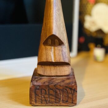 Personalised Wooden Nose Shaped Glasses Holder, 2 of 3
