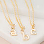 Gold Plated Initial Letter Charm Necklace, thumbnail 2 of 7