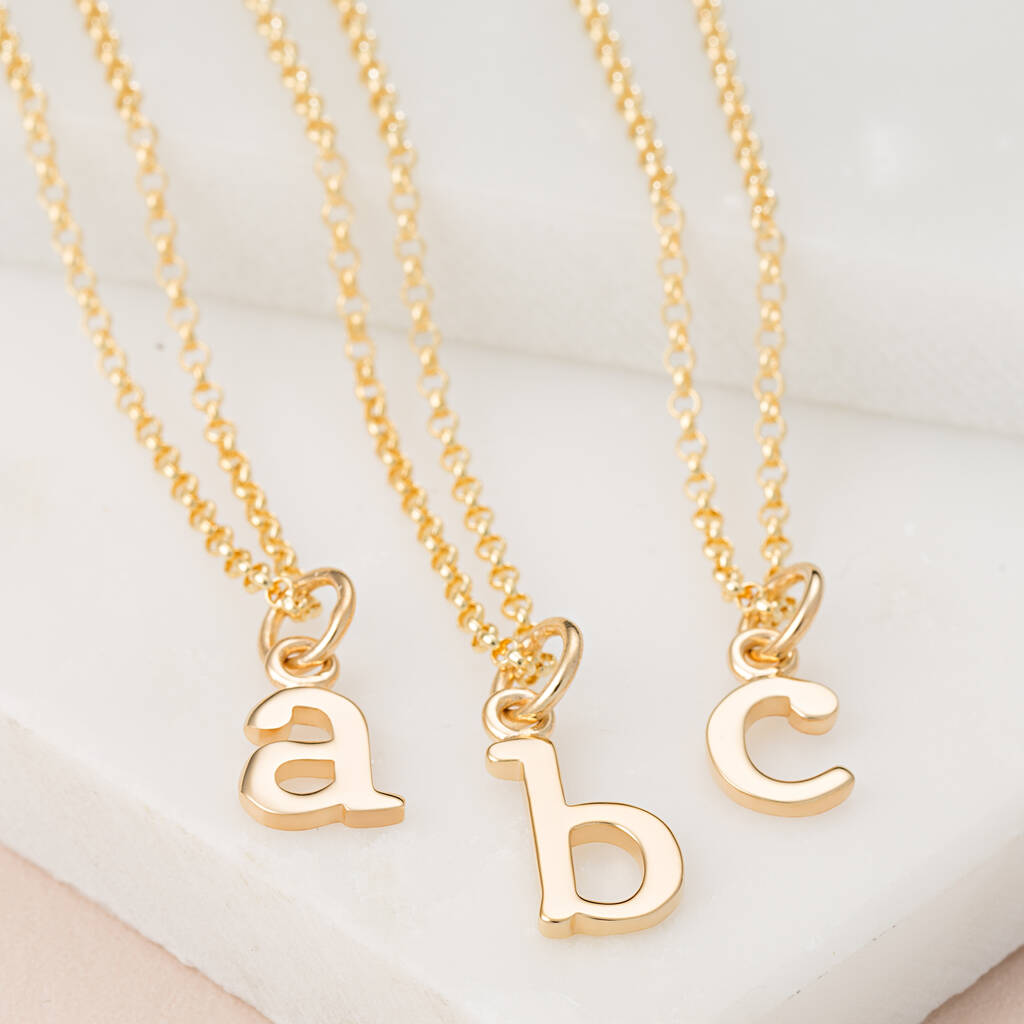 Gold Initial Letter Charm Necklace By Lily Charmed | notonthehighstreet.com
