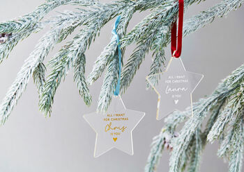All I Want For Christmas Is You Star Decoration, 6 of 6